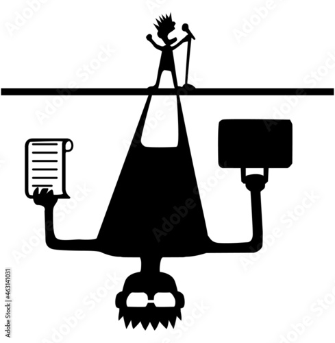 Music Promoter Shadow Cartoon