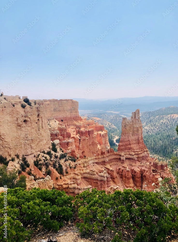 Bryce Canyon National Park in Utah.Rocky mountains erode and color a variety of landscapes.
View of Rainbow Point.