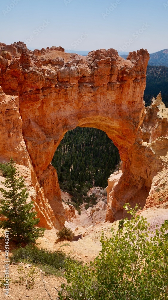 Bryce Canyon National Park in Utah.Rocky mountains erode and color a variety of landscapes.
Natural Bridge.