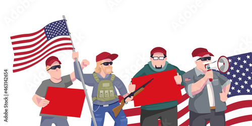 Set of Protester Illustration 