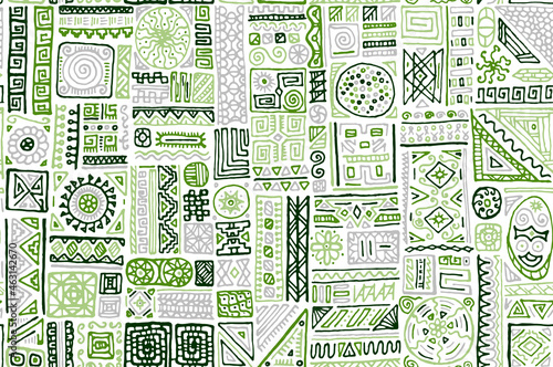 Traditional african vector seamless pattern design