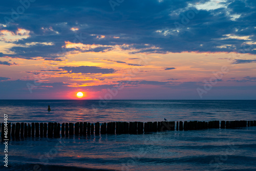 sunset over the sea