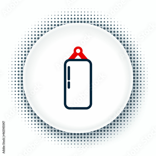Line Punching bag icon isolated on white background. Colorful outline concept. Vector