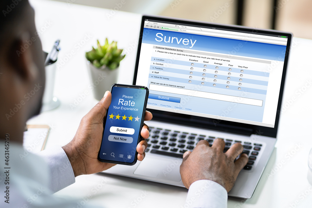 African Man Filling Survey Poll Or Form African Man Filling Survey Poll Or Form