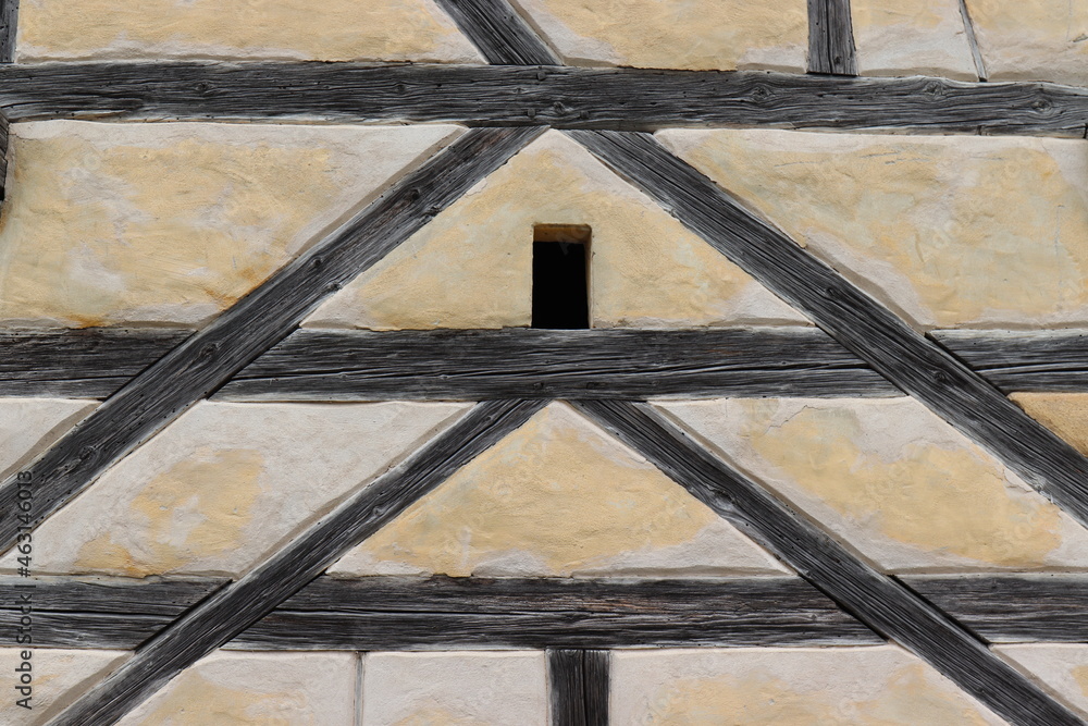 Fachwerkwand. Hintergrund Fachwerk. Fachwerkhaus. Stock Photo | Adobe Stock