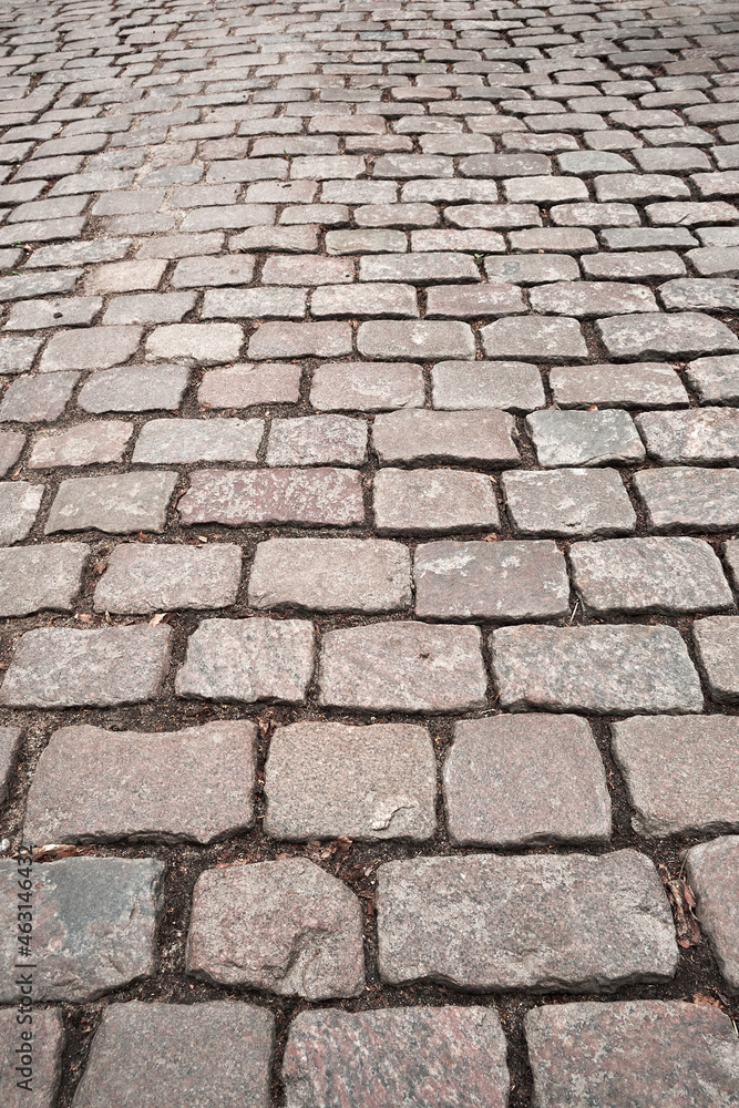 Coarse stone street paving