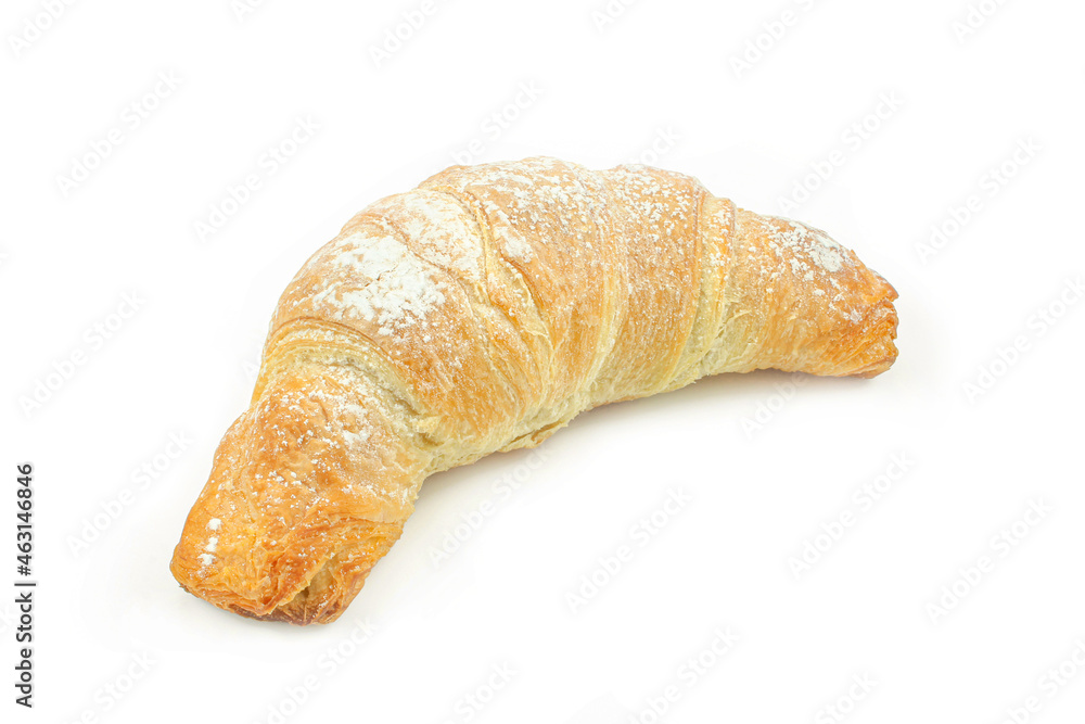 Whole croissant isolated on white background Whole croissant isolated on white background
