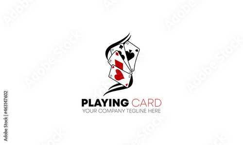 Playing Card Logo Design Vector