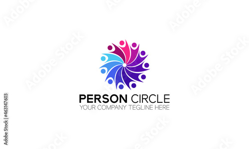 Person Circle Logo Design Vector