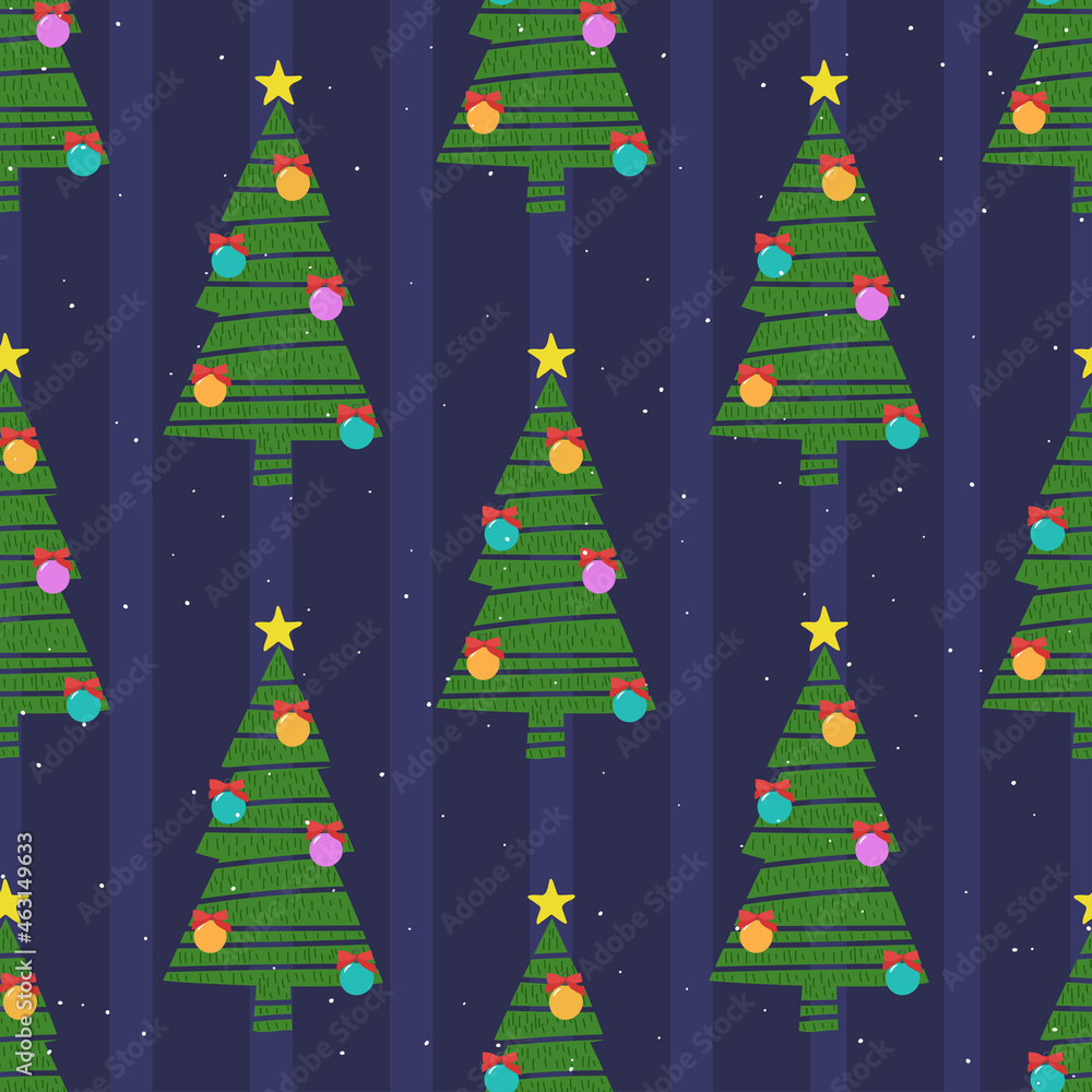 Christmas tree. Seamless background