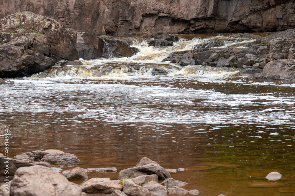 The Gooseberry River in Gooseberry Falls State Park in Minnesota The Gooseberry River in Gooseberry Falls State Park in Minnesota