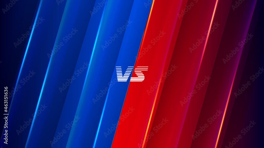 Battle Versus VS Background for Sports Game. Battle Versus Background with  Blue and Red Color Stock Vector | Adobe Stock