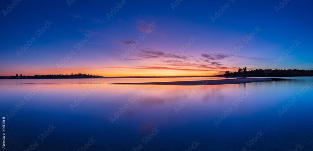 Peaceful dawn colours at Pt. Walter on the Swan River in Western Australia.