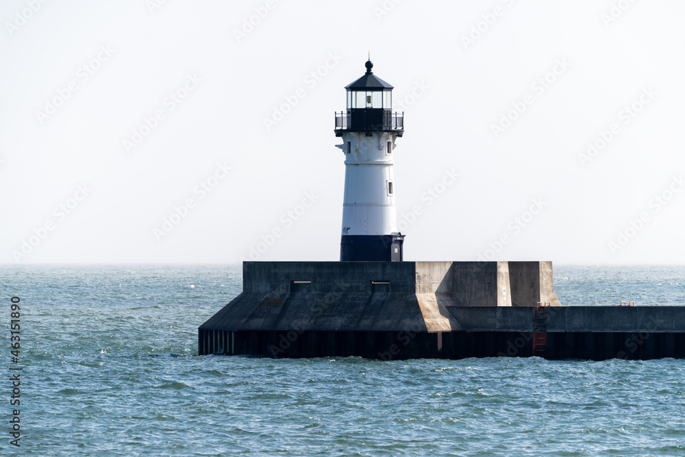 Duluth Harbor North Breakwater Lighthouse on Lake Superior in Canal Park