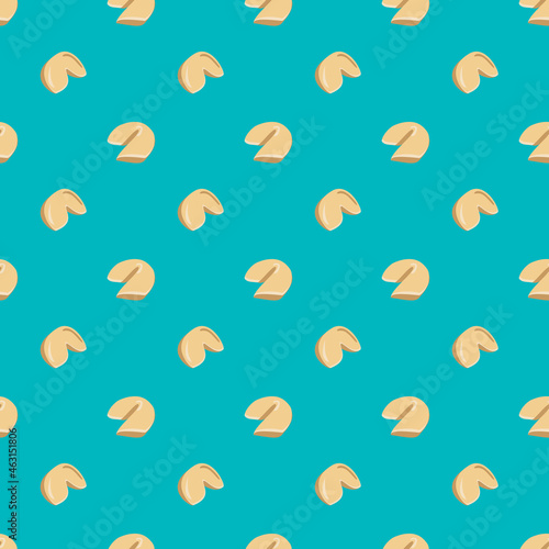 Chinese fortune cookies seamless pattern. Cute background for web design.