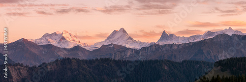Swiss alps mountain panorama.