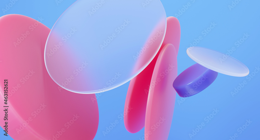 Abstract background with glass shapes composition. 3d rendered image. Abstract background with glass shapes composition. 3d rendered image.