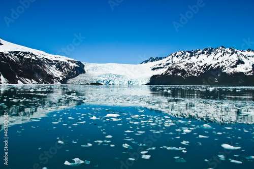 Aialik glacier in Kenai fjord national park Alaska USA