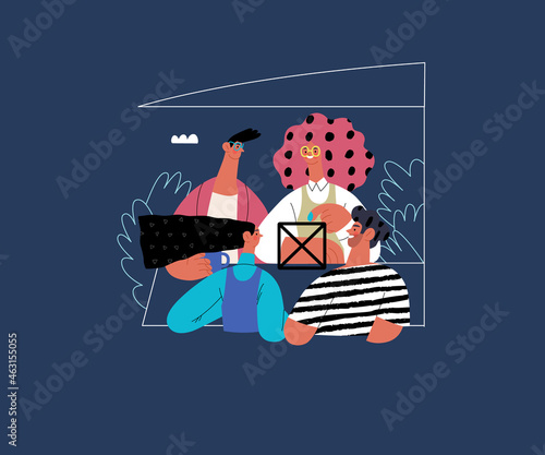 Startup illustration. Concept of building new business