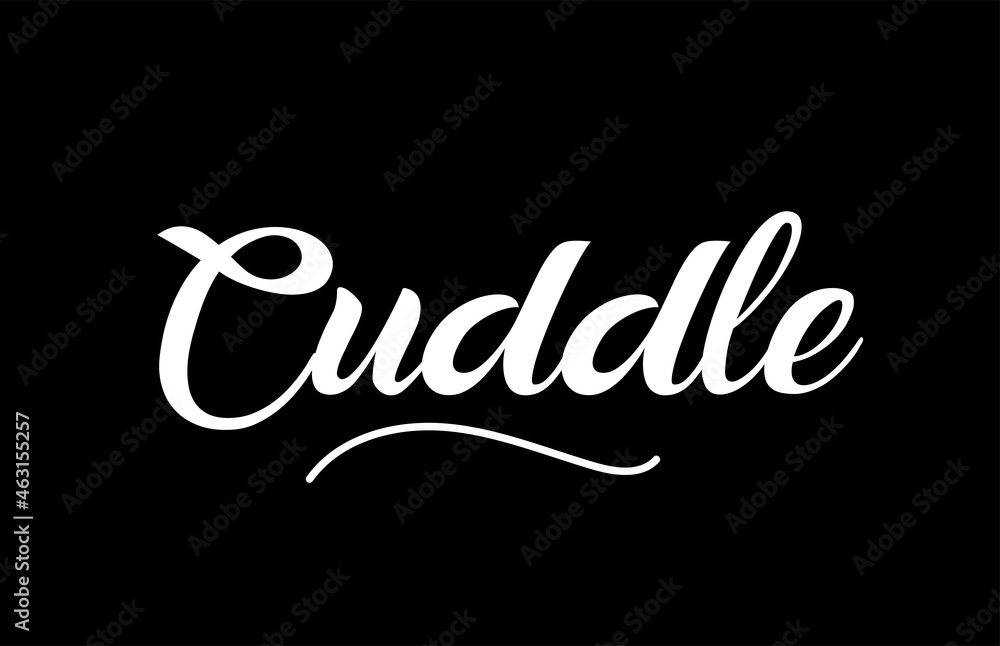 Cuddle hand written text word for design. Can be used for a logo Cuddle hand written text word for design. Can be used for a logo
