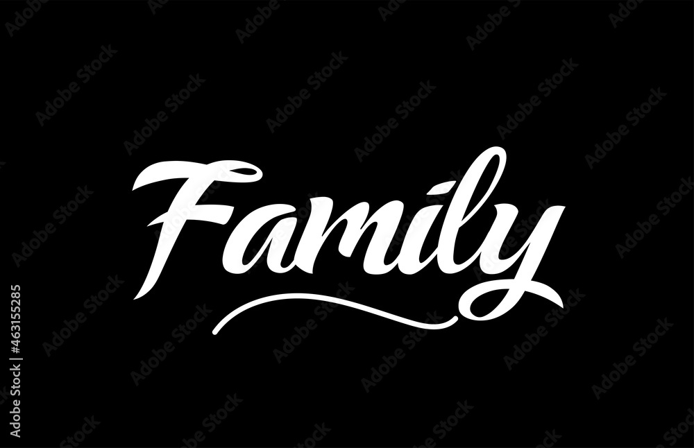Family hand written text word for design. Can be used for a logo Family hand written text word for design. Can be used for a logo