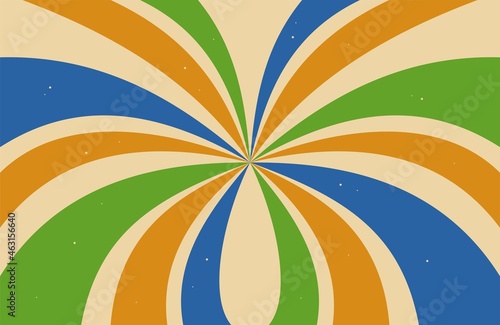 Colorful retro vintage spiral background design template