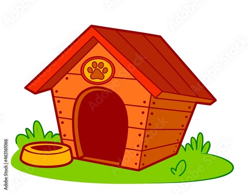 Photography Cute doghouse cartoon. Dog house clipart