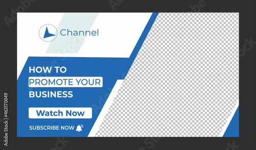 Corporate youtube thumbnail template and web template