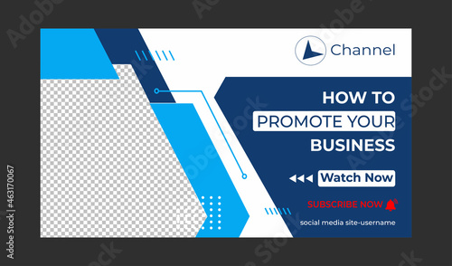 Corporate youtube thumbnail template and web template