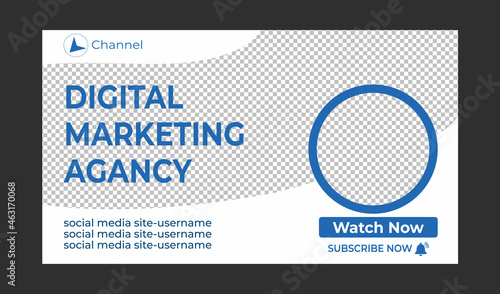 Corporate youtube thumbnail template and web template
