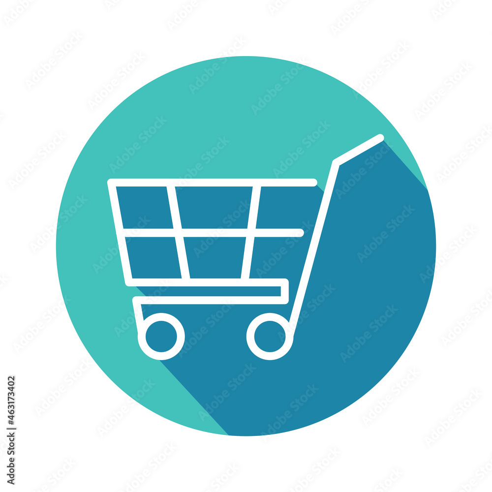 Flat shopping cart icon. Logo buy. Sale symbol - vector illustration Flat shopping cart icon. Logo buy. Sale symbol - vector illustration