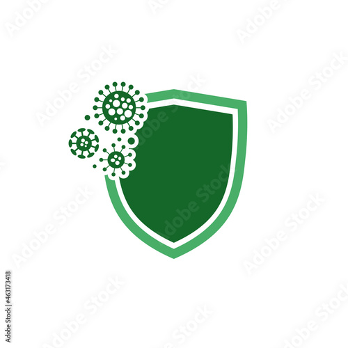virus protection. Coronavirus, 2019. Shield protection. Healthcare concept. Safety logo, system vector icon