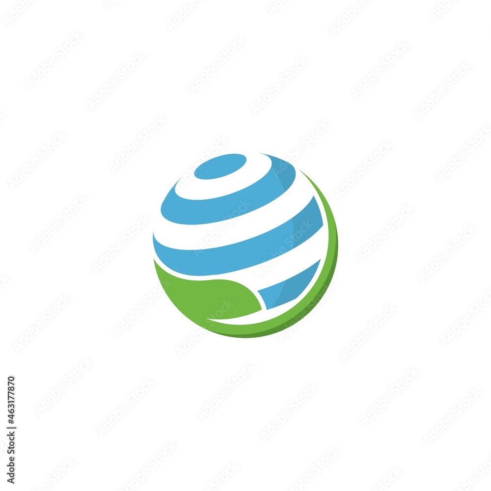 eco globe logo vector icon simple illustration eco globe logo vector icon simple illustration
