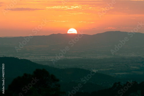 sunset in the mountains