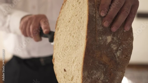 slicing bread at home