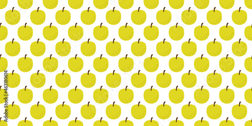 Pear illustration background. Seamless pattern.Vector. 梨のパターン　背景素材