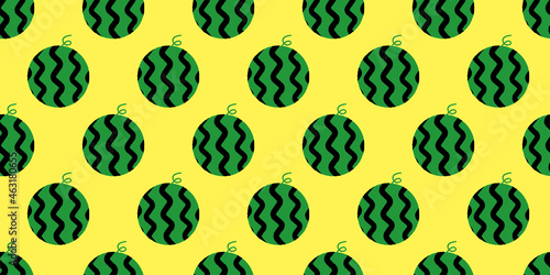 Watermelon illustration background. Seamless pattern.Vector. スイカのパターン　背景素材