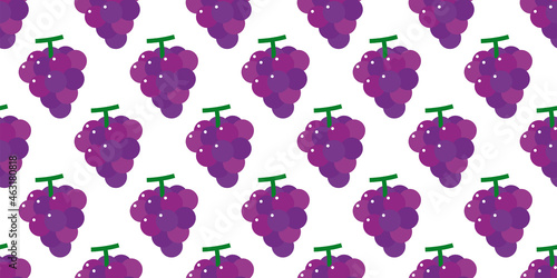 Grape illustration background. Seamless pattern.Vector. ぶどうのパターン　背景素材