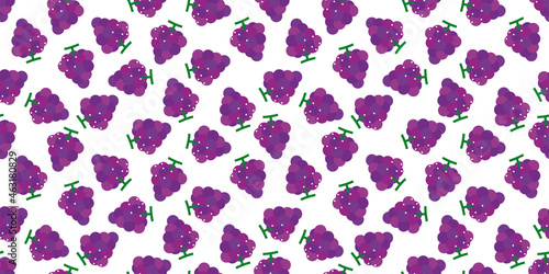 Grape illustration background. Seamless pattern.Vector. ぶどうのパターン　背景素材