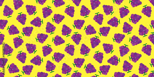 Grape illustration background. Seamless pattern.Vector. ぶどうのパターン　背景素材