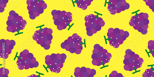 Grape illustration background. Seamless pattern.Vector. ぶどうのパターン　背景素材