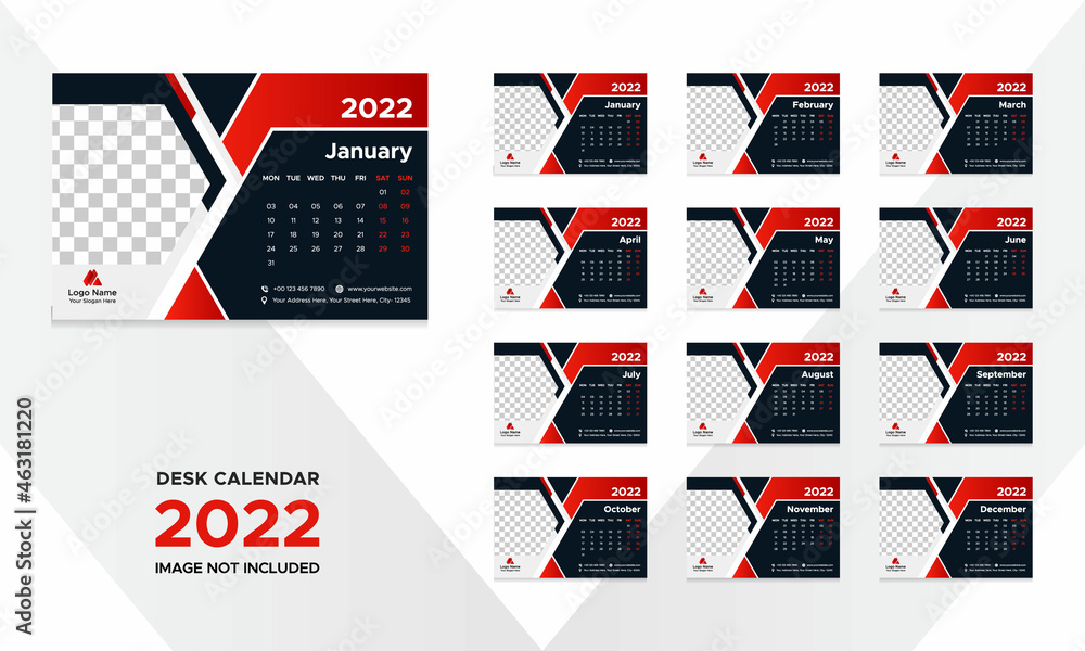 Creative Desk Calendar Design for 2022