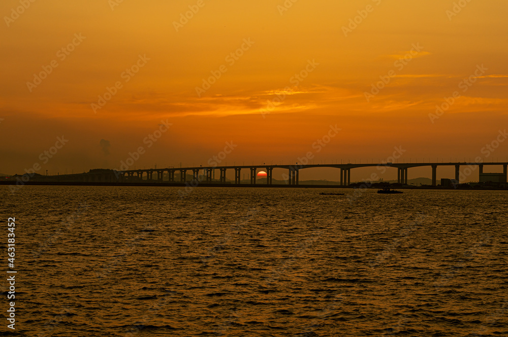 Fototapeta premium 서해대교의 일몰