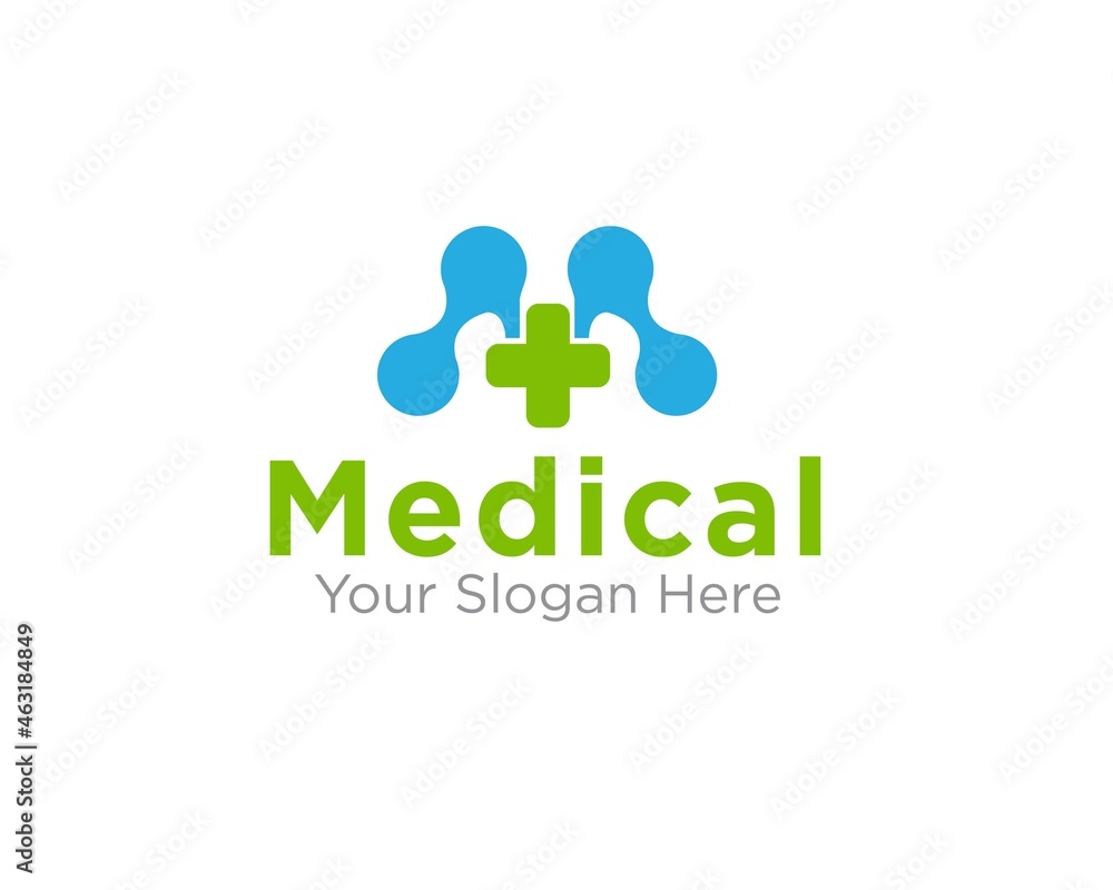 m medical service logo for health care logo symbols and icon clinic m medical service logo for health care logo symbols and icon clinic