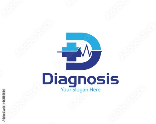 diagnosis logo designs for medical service and health care logo