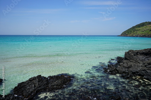 a fascinating seaside landscape with clear water