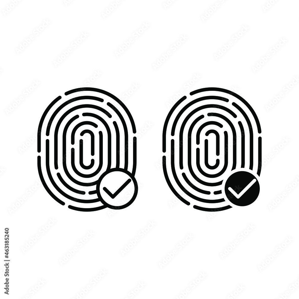 fingerprint icon. Touch ID vector icon isolated fingerprint design. Scanner icon. Vector illustration. fingerprint icon. Touch ID vector icon isolated fingerprint design. Scanner icon. Vector illustration.