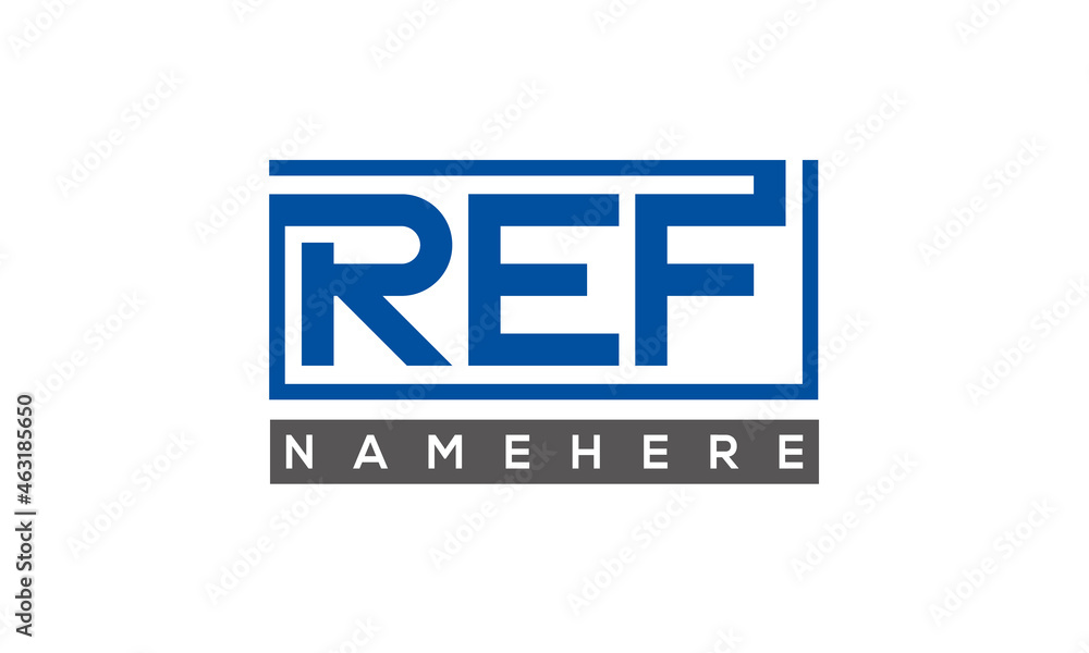 REF creative three letters logo REF creative three letters logo