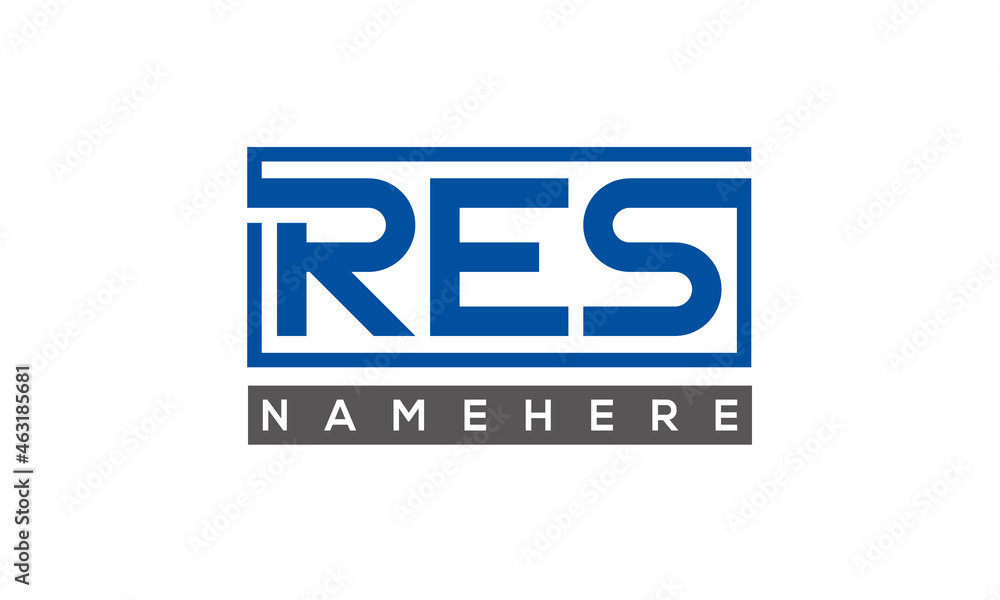 RES creative three letters logo RES creative three letters logo