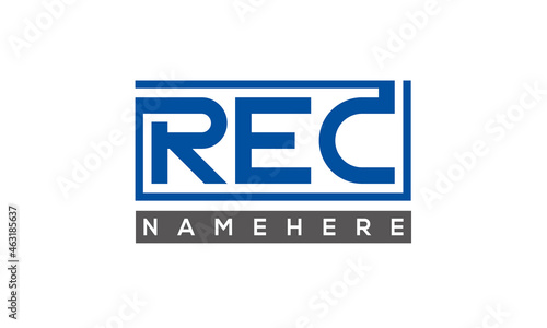 REC creative three letters logo